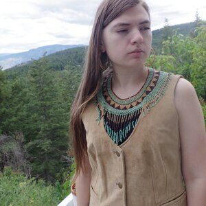 Vintage Genuine Leather Bum Equipment Women's Vest